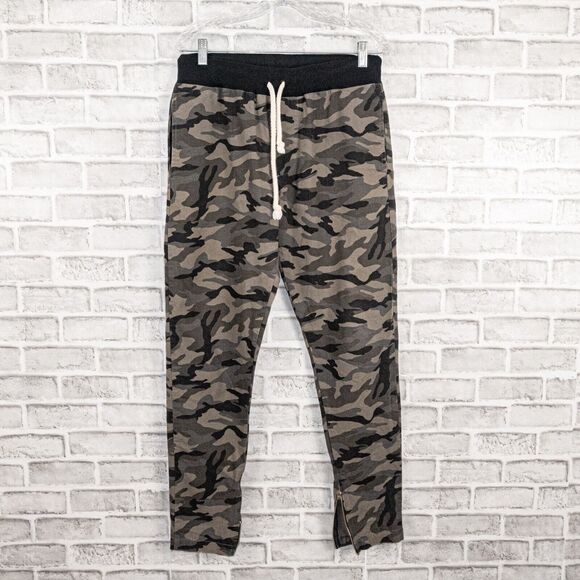 ORO Los Angeles Men's Camo Drawstring Jogger Pants gray black size Medium - Picture 1 of 9